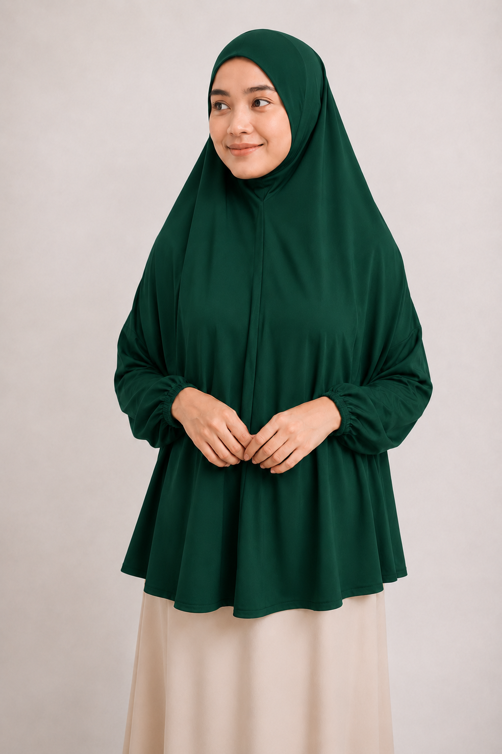 Sleeves Makhna Hijab - Green