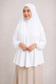 Sleeves Makhna Hijab - White