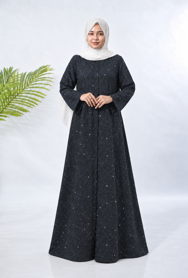 PRINTED ABAYAS (PLAIN FRONT OPEN) - 410