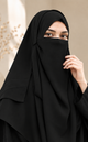Instant 2 Loop Hijab With Niqab BLACK