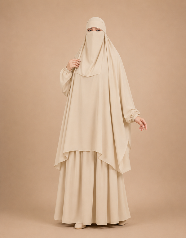 3 PIECE (NAQAB , JILBAB & SKIRT) - SKIN