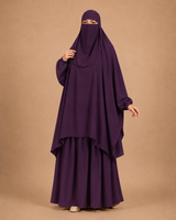 3 PIECE (NAQAB , JILBAB & SKIRT) - PURPLE
