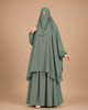3 PIECE (NAQAB , JILBAB & SKIRT) - MINT GREEN