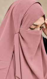 Instant 2 Loop Hijab With Niqab TPINK