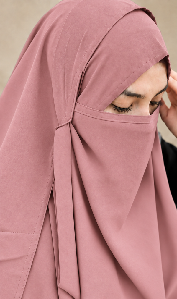 Instant 2 Loop Hijab With Niqab TPINK