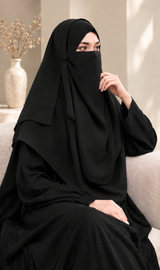 Instant 2 Loop Hijab With Niqab BLACK