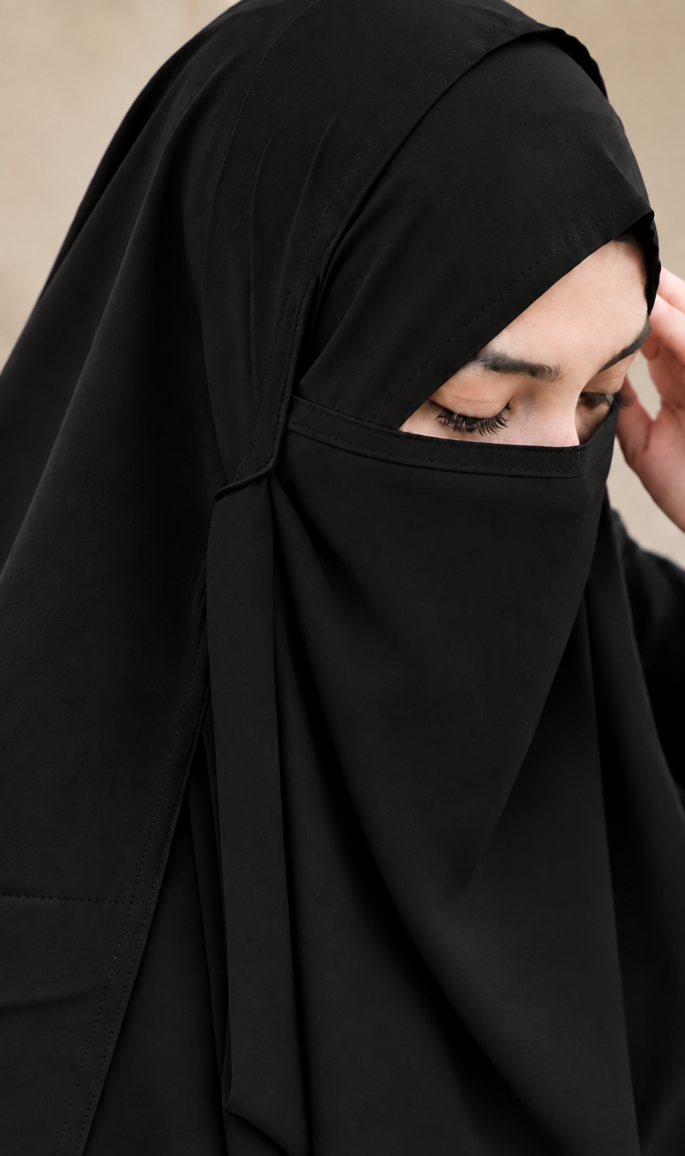 Instant 2 Loop Hijab With Niqab BLACK