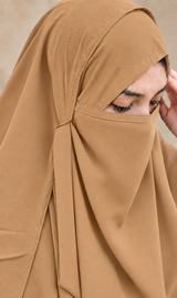 Instant 2 Loop Hijab With Niqab CAMEL