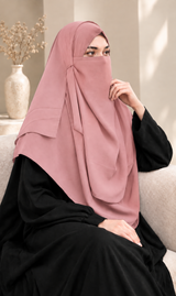 Instant 2 Loop Hijab With Niqab TPINK