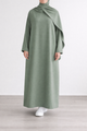 PLAIN MAXI ABAYA VOLUME 1 (Dual Pocket) - Greenish Grey
