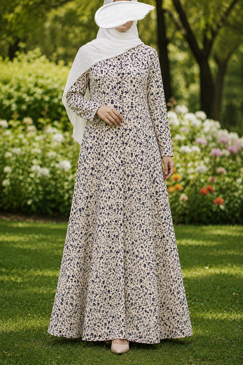 PRINTED ABAYAS (PLAIN FRONT OPEN) - 414