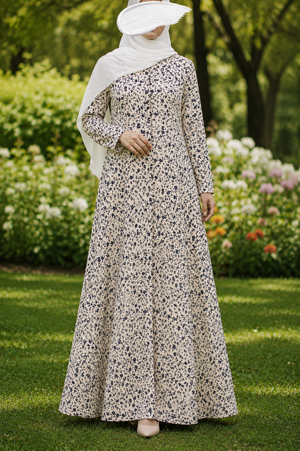 PRINTED ABAYAS (PLAIN FRONT OPEN) - 414