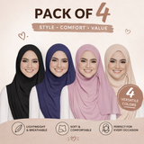 Instant Hijab with 2 Loops - PACK OF 4