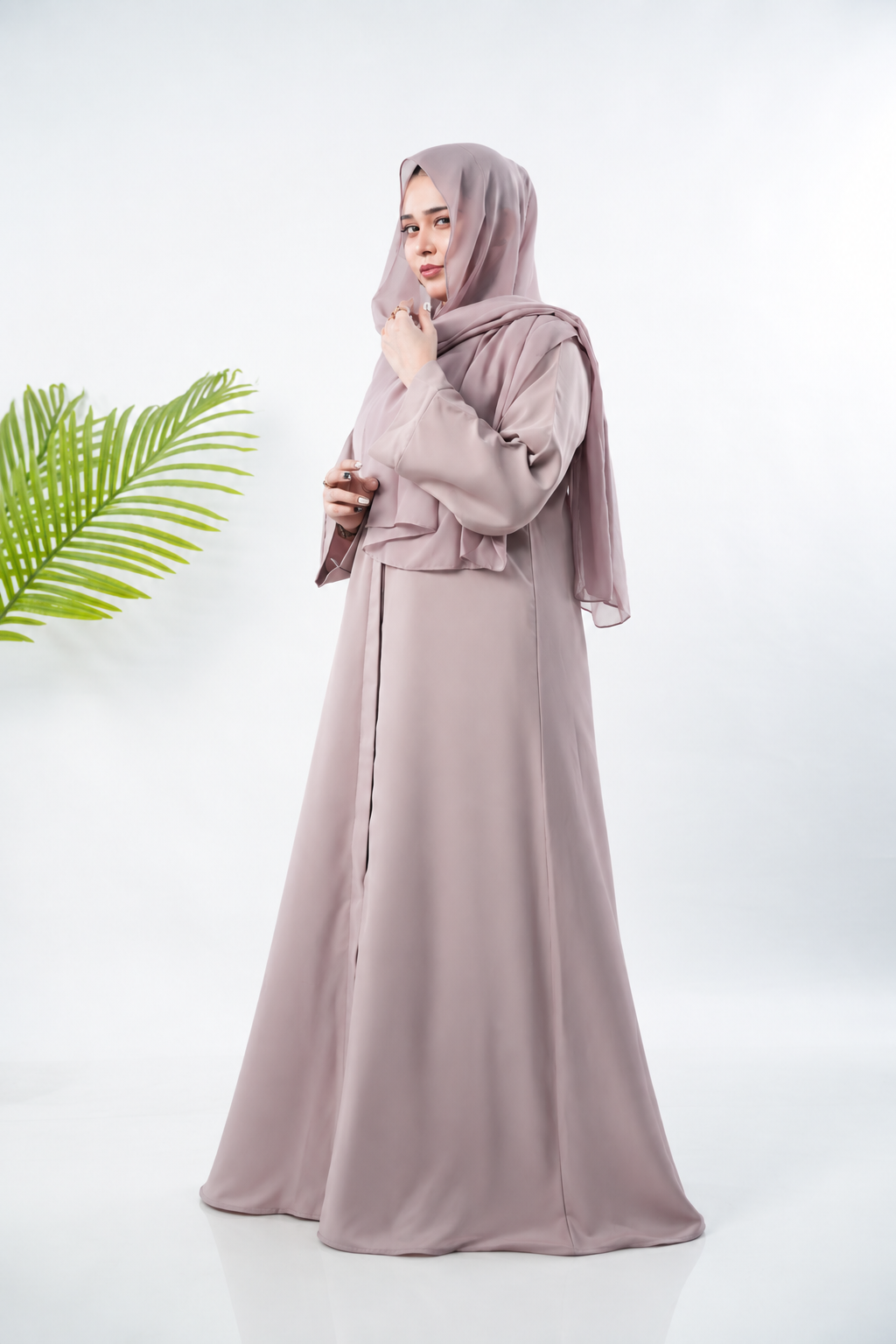 PLAIN CLASSIC ABAYA VOLUME 1  - Old Rose