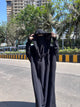 Saudi Classic Jilbab – Wool Peach-BLACK