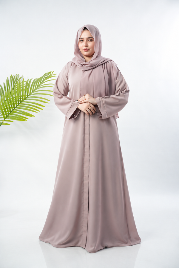 PLAIN CLASSIC ABAYA VOLUME 1  - Old Rose