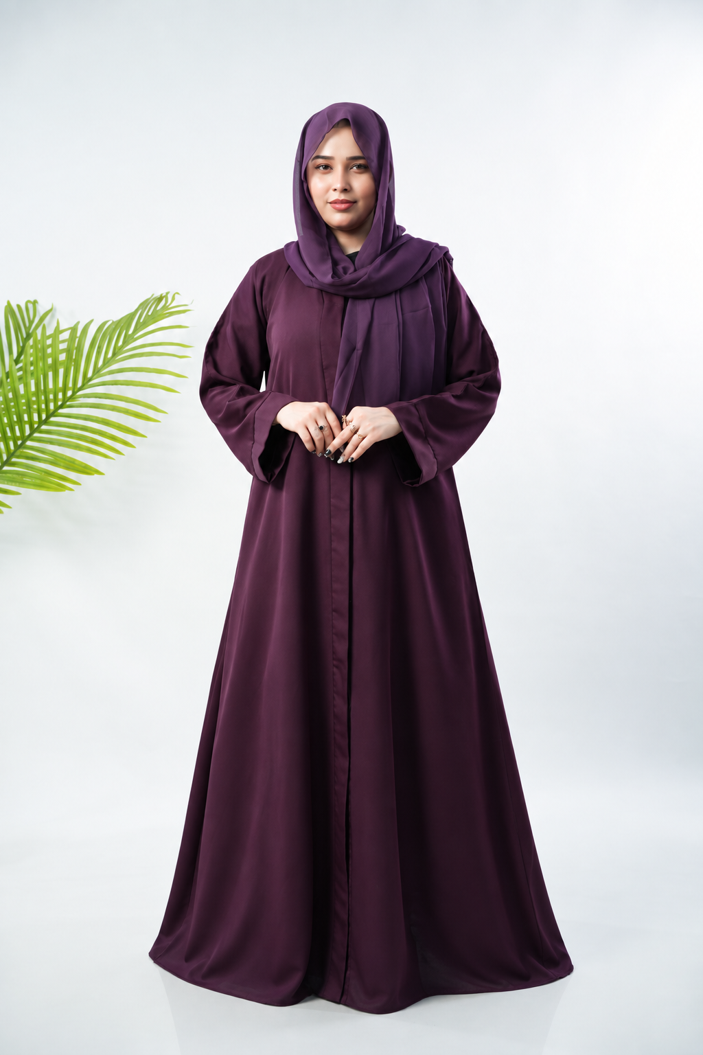 PLAIN CLASSIC ABAYA VOLUME 1  - PURPLE