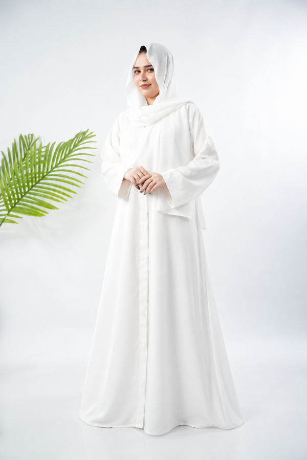 PLAIN CLASSIC ABAYA VOLUME 1  - WHITE