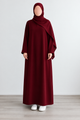 PLAIN MAXI ABAYA VOLUME 1 (Dual Pocket) - DARK GARNET