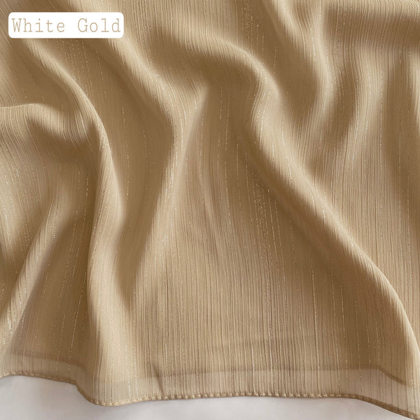 GLOSSY GEORGETTE - White Gold