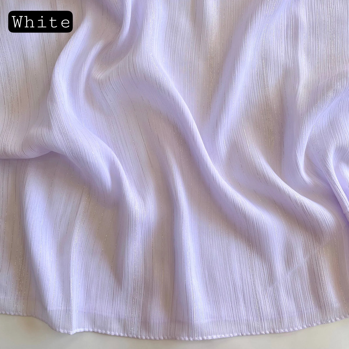 GLOSSY GEORGETTE - White