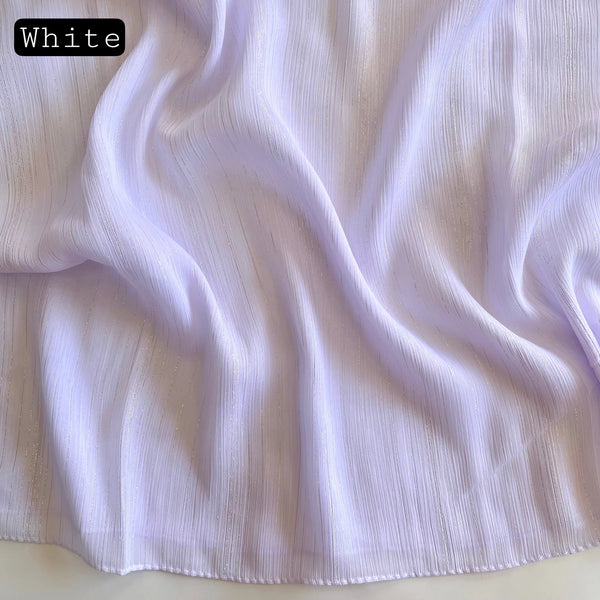 GLOSSY GEORGETTE - White