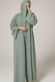 PLAIN CLASSIC ABAYA VOLUME 1  - GREENISH GREY