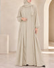 (4 piece)Inner Gown Abaya with scarf and belt -Skin