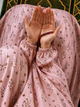 Printed Namaz Chadar with sleeves and Naqab- NC3363