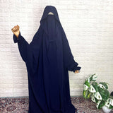 SAUDI JILBAB ( IMPORTED KOREAN NIDA) - NAVY BLUE