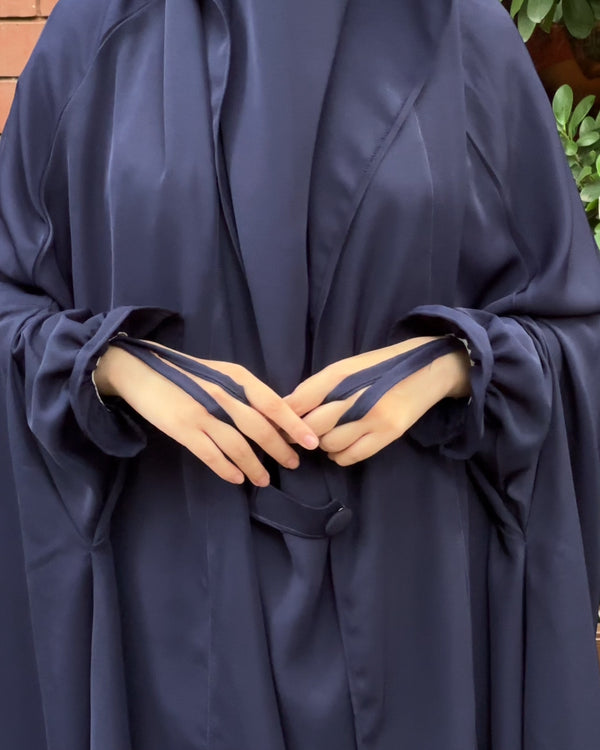 SAUDI JILBAB ( IMPORTED KOREAN NIDA) - NAVY BLUE