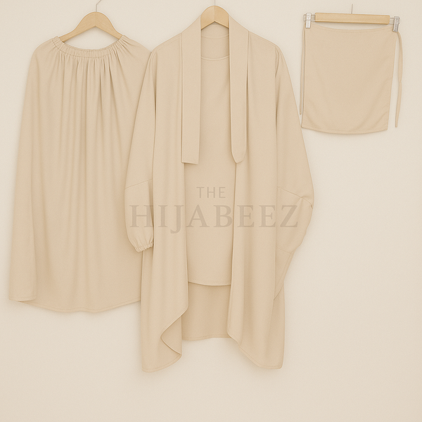 3 PIECE (NAQAB , JILBAB & SKIRT) - SKIN