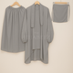 3 PIECE (NAQAB , JILBAB & SKIRT) - GREY