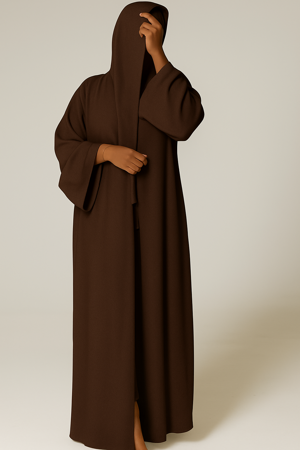 PLAIN CLASSIC ABAYA VOLUME 1  - Dark brown