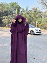 SAUDI JILBAB ( IMPORTED KOREAN NIDA) - MEHROON