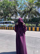 SAUDI JILBAB ( IMPORTED KOREAN NIDA) - MEHROON