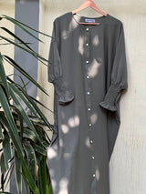Rifle – Mint Green (The effortless Button-Down Abayah 🌸)