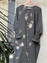 Rifle – Mint Green (The effortless Button-Down Abayah 🌸)