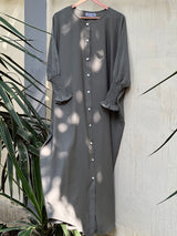 Rifle – Mint Green (The effortless Button-Down Abayah 🌸)