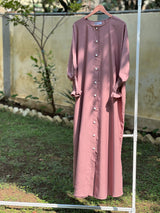 Rifle – T-Pink (The effortless Button-Down Abayah 🌸)