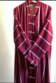 EveryDay Striped Abaya  - Mehroon