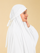 Plain White Namaz Chaddar - Full Coverage