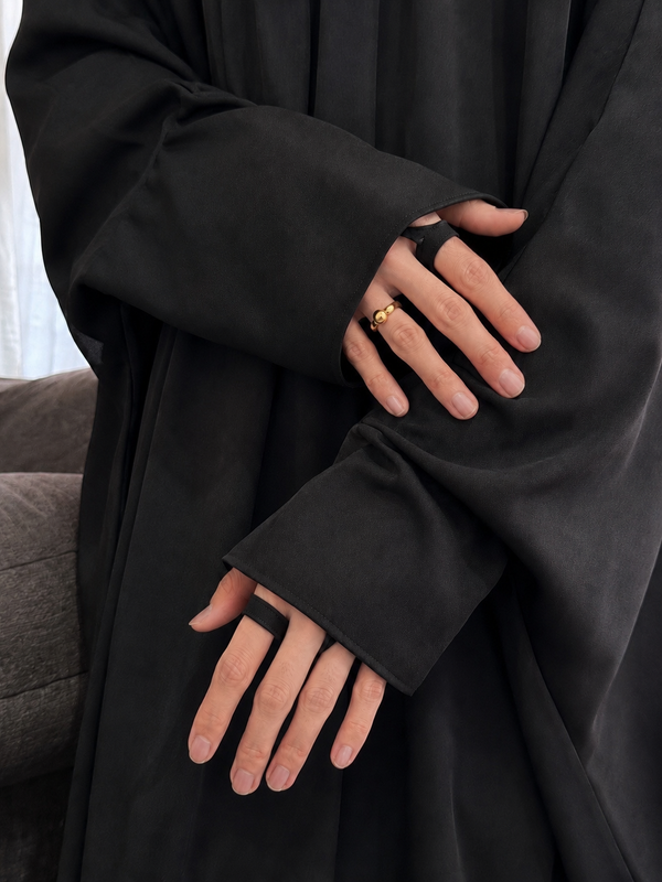 Plain Black Namaz Chaddar - Full Coverage