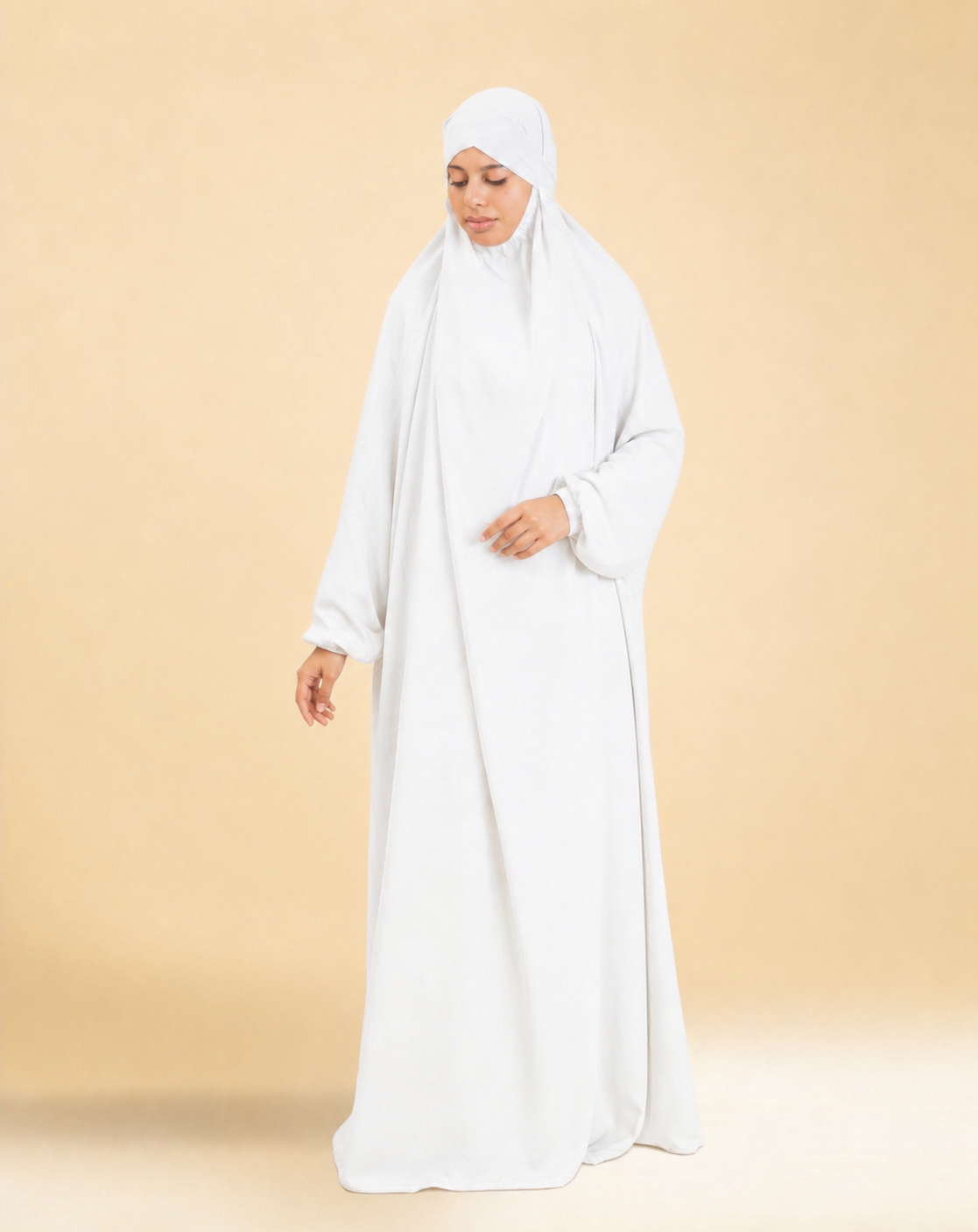 Plain White Namaz Chaddar - Full Coverage