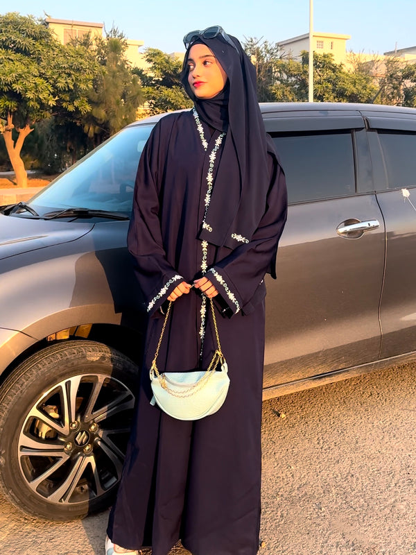 Serene Sapphire Abaya ( FLORISTS)