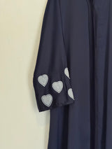 Heart Emblished Sleeves - Navy Blue