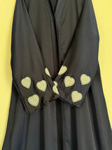 Heart Emblished Sleeves - Black