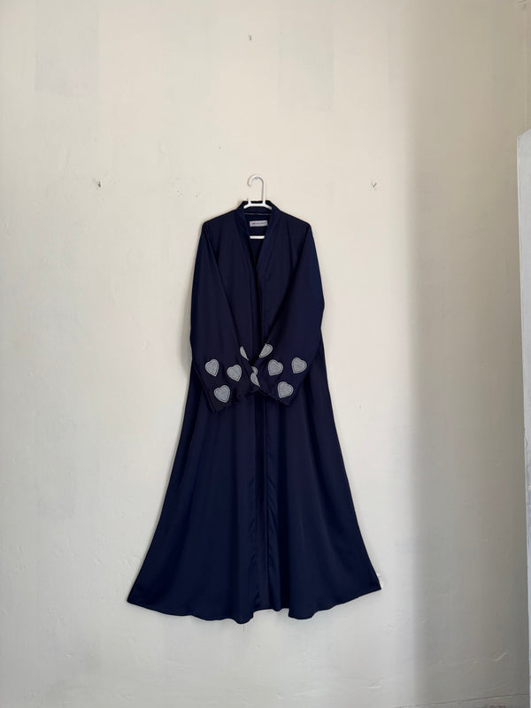 Heart Emblished Sleeves - Navy Blue