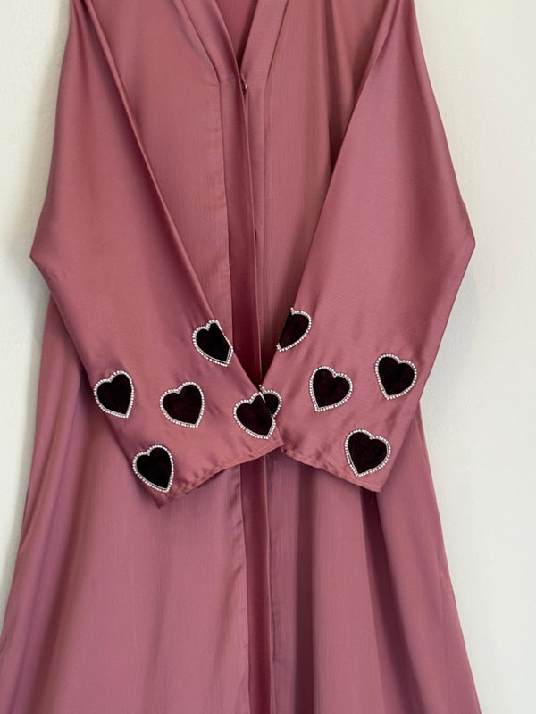 Heart Emblished Sleeves - T Pink