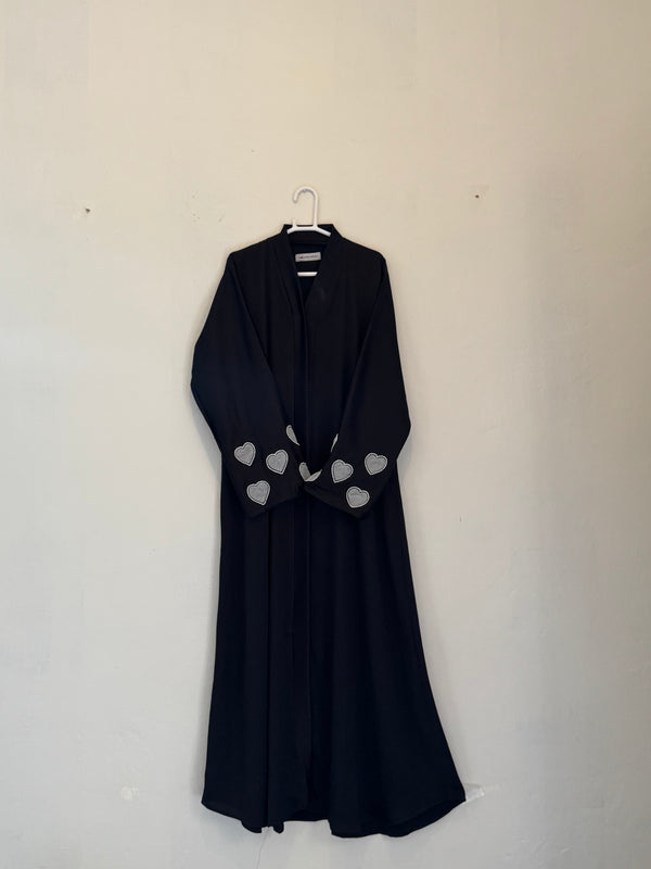 Heart Emblished Sleeves - Black